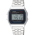 Casio Casio Vintage A-159WA-N1DF (A159WA-N1)  A-159WA-N1DF кварцевые мужские часы  цветной циферблат, браслет нержавеющая сталь — вид спереди