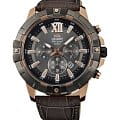 Orient Orient TW03005A (FTW03005A)  FTW03005A кварцевые мужские часы серый циферблат, браслет кожаный — вид спереди