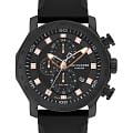 Lee Cooper Lee Cooper LC07631.651  LC07631.651 кварцевые мужские часы черный циферблат, браслет каучук — вид спереди