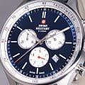 Swiss Military by Chrono Swiss Military by Chrono Classic SM34081.08 кварцевые мужские часы часы, крупный план синий циферблат
