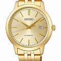 Seiko Seiko Conceptual Series Dress SCVE062  SCVE062 механические мужские часы золотой циферблат, браслет нержавеющая сталь с pvd-покрытием — вид спереди