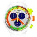 Swatch Swatch Big Bold Chrono SB02K100  SB02K100 кварцевые мужские часы цветной циферблат, браслет силикон — вид спереди