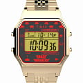 Timex Timex T80 Space Invaders TW2V30100  TW2V30100 кварцевые мужские часы  циферблат, браслет нержавеющая сталь с pvd-покрытием — вид спереди