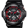 Casio Casio G-Shock GA-200SH-1A GA GA-200SH-1A электронные мужские часы  циферблат, браслет пластик — вид спереди