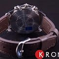 Casio Casio Edifice EFR-555BL-5A кварцевые мужские часы часы крупный план коричневый циферблата