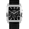 Jacques Lemans Jacques Lemans Classic 1-2149A  1-2149A кварцевые мужские часы черный циферблат, браслет кожаный — вид спереди