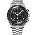 Omega Omega Speedmaster Moonwatch Professional 310.30.42.50.01.001 Moonwatch Professional 31030425001001 механические мужские часы черный циферблат, браслет нержавеющая сталь — вид спереди