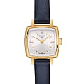 Tissot Tissot Lovely Square T058.109.36.031.03 Lovely T0581093603103 кварцевые женские часы  серебристый циферблат, браслет кожаный — вид спереди