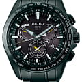 Seiko Seiko Astron GPS Solar SSE079J1  SSE079J1 кварцевые мужские часы черный циферблат, браслет сталь c pvd покрытием — вид спереди