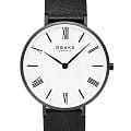 Obaku Obaku  Leather  V283GXBWRB-DIB  V283GXBWRB-DIB кварцевые мужские часы белый циферблат, браслет кожаный — вид спереди