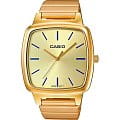 Casio Casio LTP-E117G-9AEF  LTP-E117G-9AEF кварцевые женские часы золотой циферблат, браслет сталь с ip покрытием — вид спереди