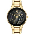 Anne Klein Anne Klein Diamond  3750BMGB  3750BMGB кварцевые женские часы антрацитовый циферблат, браслет сталь c pvd покрытием — вид спереди
