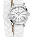 Omega Omega De Ville Mini Tresor 428.17.26.60.04.008  42817266004008 кварцевые женские часы белый циферблат, браслет кожаный — вид спереди