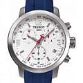 Tissot Tissot PRC 200 RBS 6 Nations T055.417.17.017.01 PRC 200 T0554171701701 кварцевые мужские часы белый циферблат, браслет 18-каратное желтое золото — вид спереди