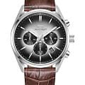 Slazenger Slazenger SL.09.2494.2.05  SL.09.2494.2.05 кварцевые мужские часы  черный циферблат, браслет кожаный — вид спереди