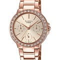 Casio Casio Sheen SHE-3069PG-9AUDF  SHE-3069PG-9AUDF кварцевые женские часы розовый циферблат, браслет сталь с ip покрытием — вид спереди