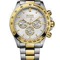 Hugo Boss Hugo Boss Ikon HB1512960  HB1512960 кварцевые мужские часы серебристый циферблат, браслет нержавеющая сталь с ip-покрытием — вид спереди