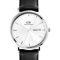 Daniel Wellington Daniel Wellington Classic Day Display Sheffield Silver DW00100832  DW00100832 кварцевые мужские часы белый циферблат, браслет кожаный — вид спереди