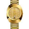 Rado Rado The Original R12304303  R12304303 кварцевые мужские часы золотой циферблат, браслет нержавеющая сталь с pvd-покрытием — вид спереди