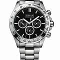 Hugo Boss Hugo Boss Ikon HB1512965  HB1512965 кварцевые мужские часы черный циферблат, браслет нержавеющая сталь — вид спереди