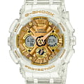 Casio Casio G-Shock GMA-S120SG-7ADR (GMA-S120SG-7AER)  GMA-S120SG-7AER электронные женские часы золотой циферблат, браслет пластик — вид спереди