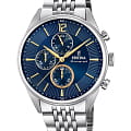 Festina Festina Timeless Chrono F20285/3  F20285/3 кварцевые мужские часы  синий циферблат, браслет нержавеющая сталь — вид спереди