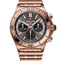 Breitling Breitling Chronomat B01 42 RB0134101B1R1  RB0134101B1R1 механические мужские часы черный циферблат, браслет 18-каратное красное золото — вид спереди