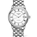 Longines Longines Flagship L4.984.4.21.6  L49844216 механические женские часы белый циферблат, браслет нержавеющая сталь — вид спереди