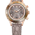 Swarovski Swarovski Octea Chrono 5671153  5671153 кварцевые женские часы  коричневый циферблат, браслет кожаный — вид спереди