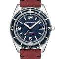 Spinnaker Spinnaker Fleuss SP-5055-08  SP-5055-08 механические мужские часы  синий циферблат, браслет кожаный — вид спереди