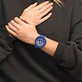Swatch Swatch Big Bold Biosourced Lacquered SB05N105 кварцевые мужские часы часы крупный план синий циферблата