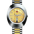 Rado Rado The Original Automatic R12408633 Automatic R12408633 механические мужские часы золотой циферблат, браслет нержавеющая сталь с pvd-покрытием — вид спереди