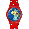 Swatch Swatch Gent Biosourced Standart SO28Z120  SO28Z120 кварцевые женские часы  фиолетовый циферблат, браслет силикон — вид спереди