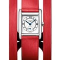 Longines Longines Mini Dolcevita L5.200.4.75.0  L52004750 кварцевые женские часы белый циферблат, браслет кожаный — вид спереди