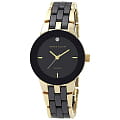 Anne Klein Anne Klein Diamond  1610BKGB  1610BKGB кварцевые женские часы черный циферблат, браслет нержавеющая сталь с ip-покрытием — вид спереди