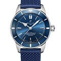 Breitling Breitling Superocean Heritage B20 Automatic 44 AB2030161C1S1  AB2030161C1S1 механические мужские часы  синий циферблат, браслет каучук — вид спереди