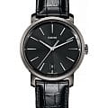 Rado Rado Diamaster R14072175  R14072175 кварцевые мужские часы черный циферблат, браслет кожаный — вид спереди