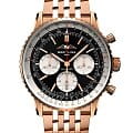 Breitling Breitling Navitimer B01 Chronograph 43 RB0138211B1R1  RB0138211B1R1 механические мужские часы черный циферблат, браслет 18-каратное красное золото — вид спереди