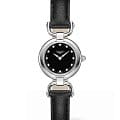 Longines Longines Equestrian Collection L6.129.4.57.0  L61294570 кварцевые женские часы черный циферблат, браслет кожаный — вид спереди