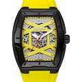 DKNY DKNY Urban Automatic DK1G048P0055  DK1G048P0055 механические мужские часы желтый циферблат, браслет силикон — вид спереди