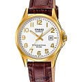 Casio Casio Collection LTS-100GL-7A  LTS-100GL-7AVEF кварцевые женские часы белый циферблат, браслет кожаный — вид спереди
