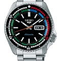 Seiko Seiko 5 Sports SRPK13K1  SRPK13K1 механические мужские часы черный циферблат, браслет нержавеющая сталь — вид спереди