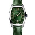 Longines Longines Evidenza L2.142.4.06.2  L21424062 механические женские часы зеленый циферблат, браслет кожаный — вид спереди