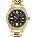Philipp Plein Philipp Plein Queen  PWCDA0624  PWCDA0624 кварцевые женские часы черный циферблат, браслет нержавеющая сталь с pvd-покрытием — вид спереди