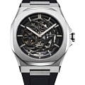 D1 Milano D1 Milano Skeleton SKRJ10  SKRJ10 механические мужские часы черный циферблат, браслет каучук — вид спереди