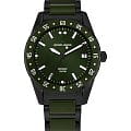 Jacques Lemans Jacques Lemans High Tech Ceramic 42-10F  42-10F кварцевые мужские часы зеленый циферблат, браслет сталь + pvd + керамика — вид спереди