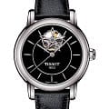 Tissot Tissot Lady Heart Powermatic 80 T050.207.17.051.04  T0502071705104 механические женские часы черный циферблат, браслет кожаный — вид спереди