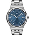 Swatch Swatch Irony Sistem51 YIS435G  YIS435G механические мужские часы синий циферблат, браслет нержавеющая сталь — вид спереди