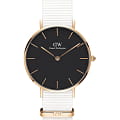 Daniel Wellington Daniel Wellington Petite Dover DW00100312  DW00100312 кварцевые женские часы черный циферблат, браслет нейлон — вид спереди