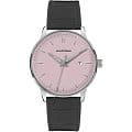 Jacques Lemans Jacques Lemans N-213F  N-213F кварцевые мужские часы розовый циферблат, браслет кожаный — вид спереди